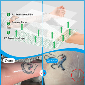 Emalla waterproof shield tattoo cover: protects ink during swimming and daily activities
