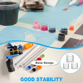 Emalla ink caps are easy to clean and store for hygienic workspaces.