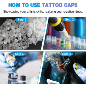 Emalla tattoo cups support paints glues and other materials beyond ink.