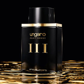 Emanuel Ungaro Pour L'Homme III bottle side view in classic masculine design