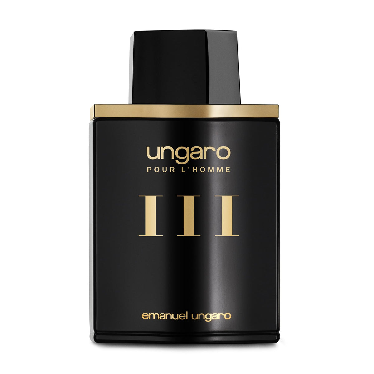 Close-up of Emanuel Ungaro Pour L'Homme III cap for premium packaging