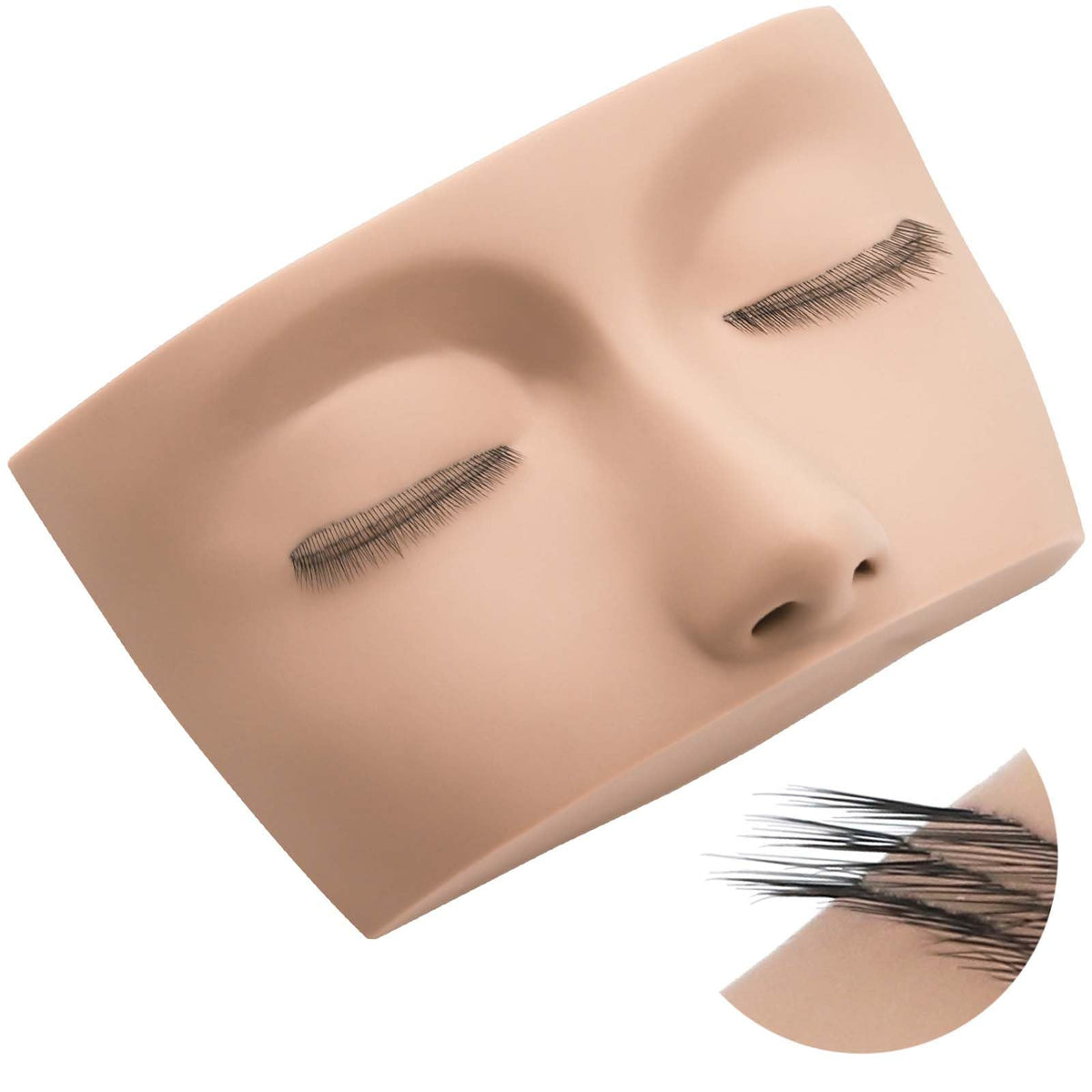 Embagol 3 Lash Layers head front view for realistic practice sessions.