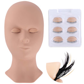 Embagol lash mannequin head with a detailed face for precise lash placement practice.