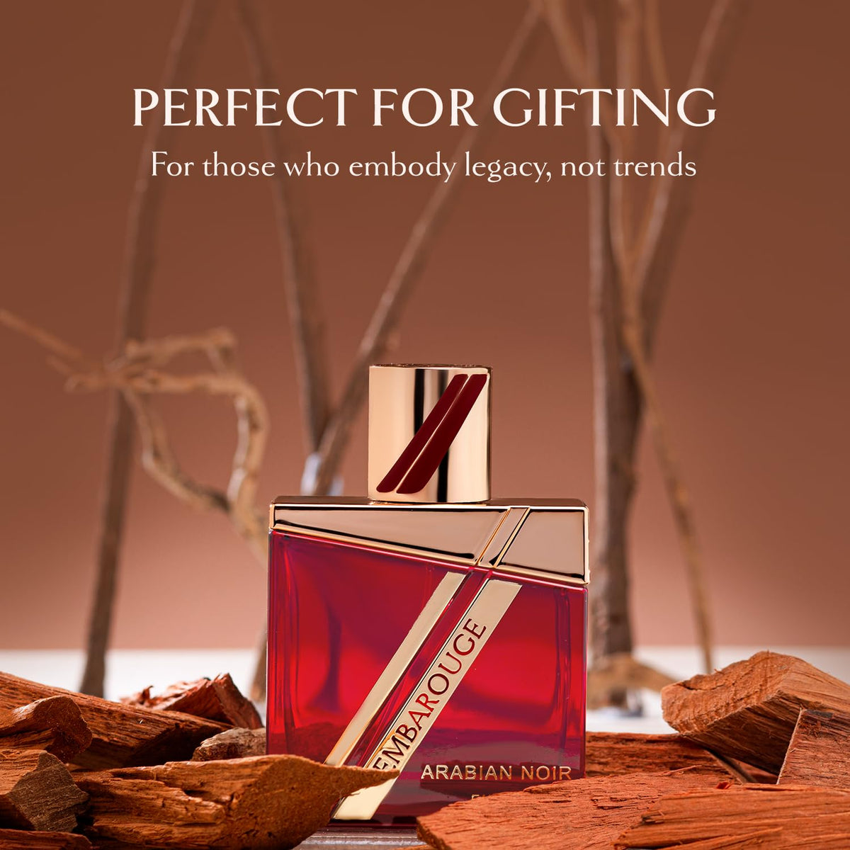 Embarooge Arabian Noir engraved back detail signals luxury