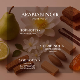 Embarooge Arabian Noir spray action for easy application