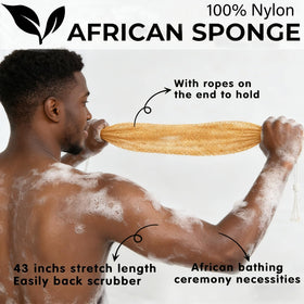 Ember and Root exfoliating towel demonstrates face and body use during showers.