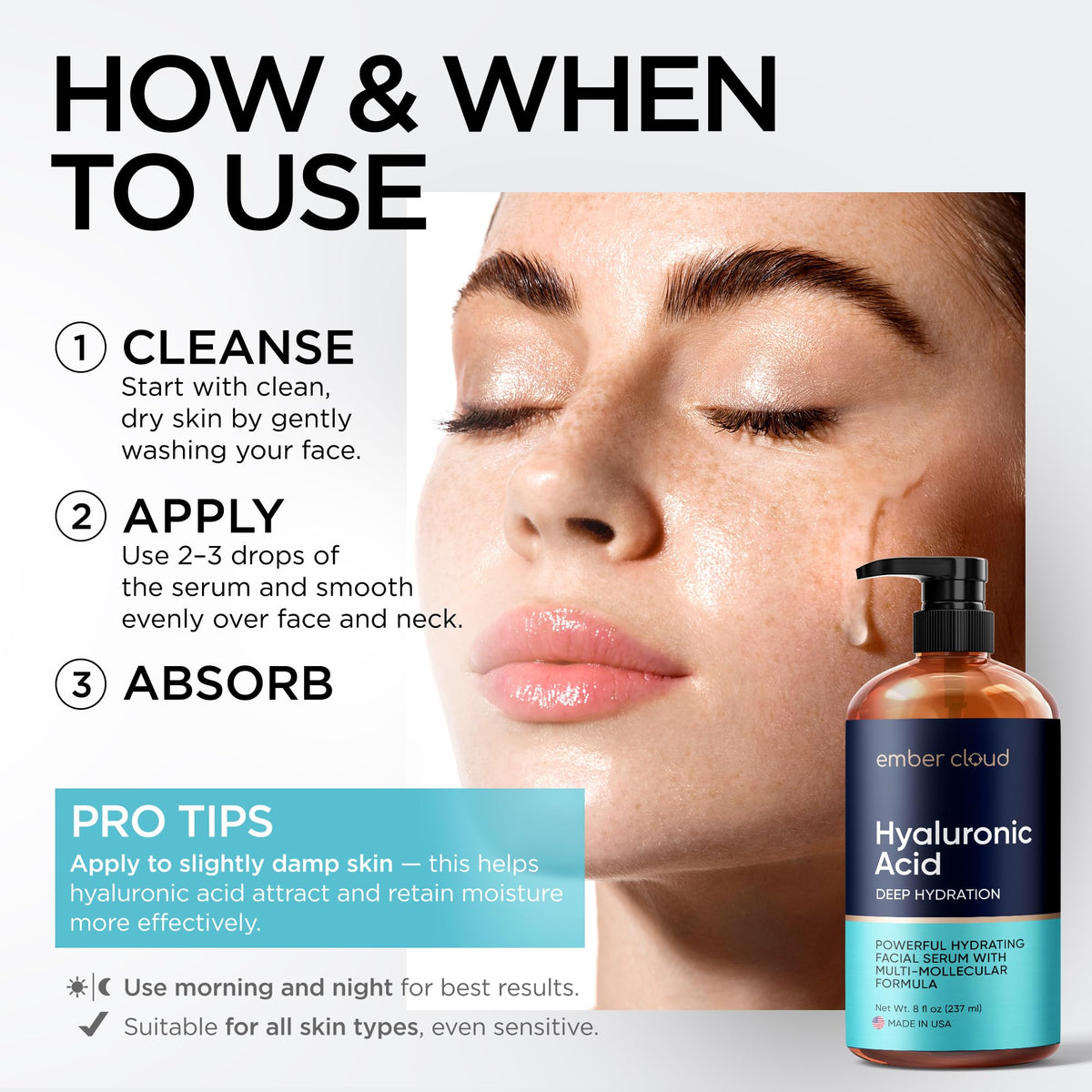 Ember Cloud fragrance-free label emphasizes clean, irritation-free skincare.