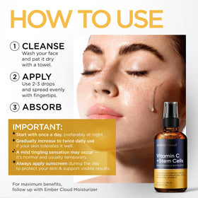 Stem cells ingredient detail in Ember Cloud Vitamin C Serum for vitality.