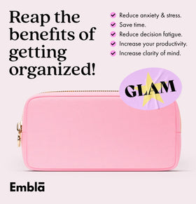 Embla travel skincare case compact for on the go routines.
