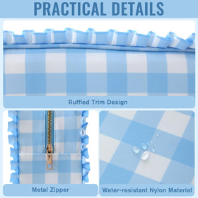EMBRUNIOICE blue zipper close-up underlines durability and smooth operation