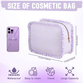 EMBRUNIOICE purple gingham bag, ready-made gift for holidays.