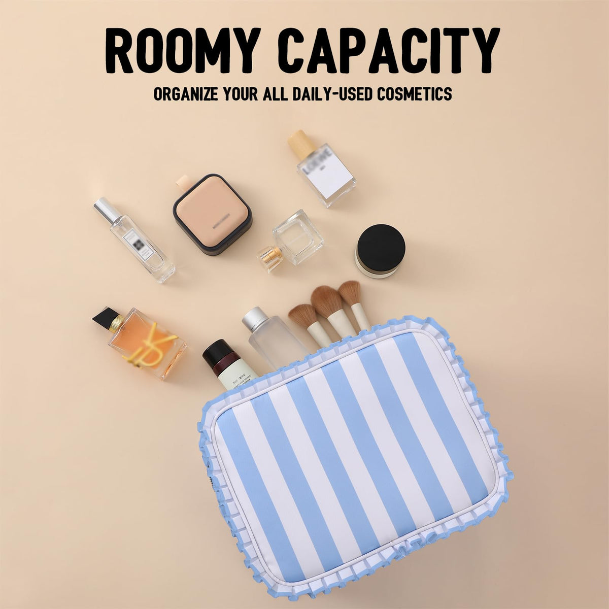 EMBRUNIOICE lightweight durable makeup pouch with high-quality nylon.