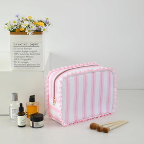 Open interior view of Embrunioice makeup bag showing spacious space for full-size products