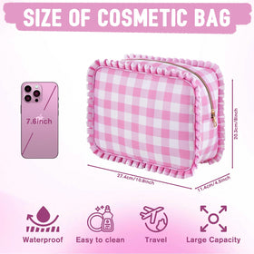 EMBRUNIOICE roomy organizer holds full-size cosmetics and tools.