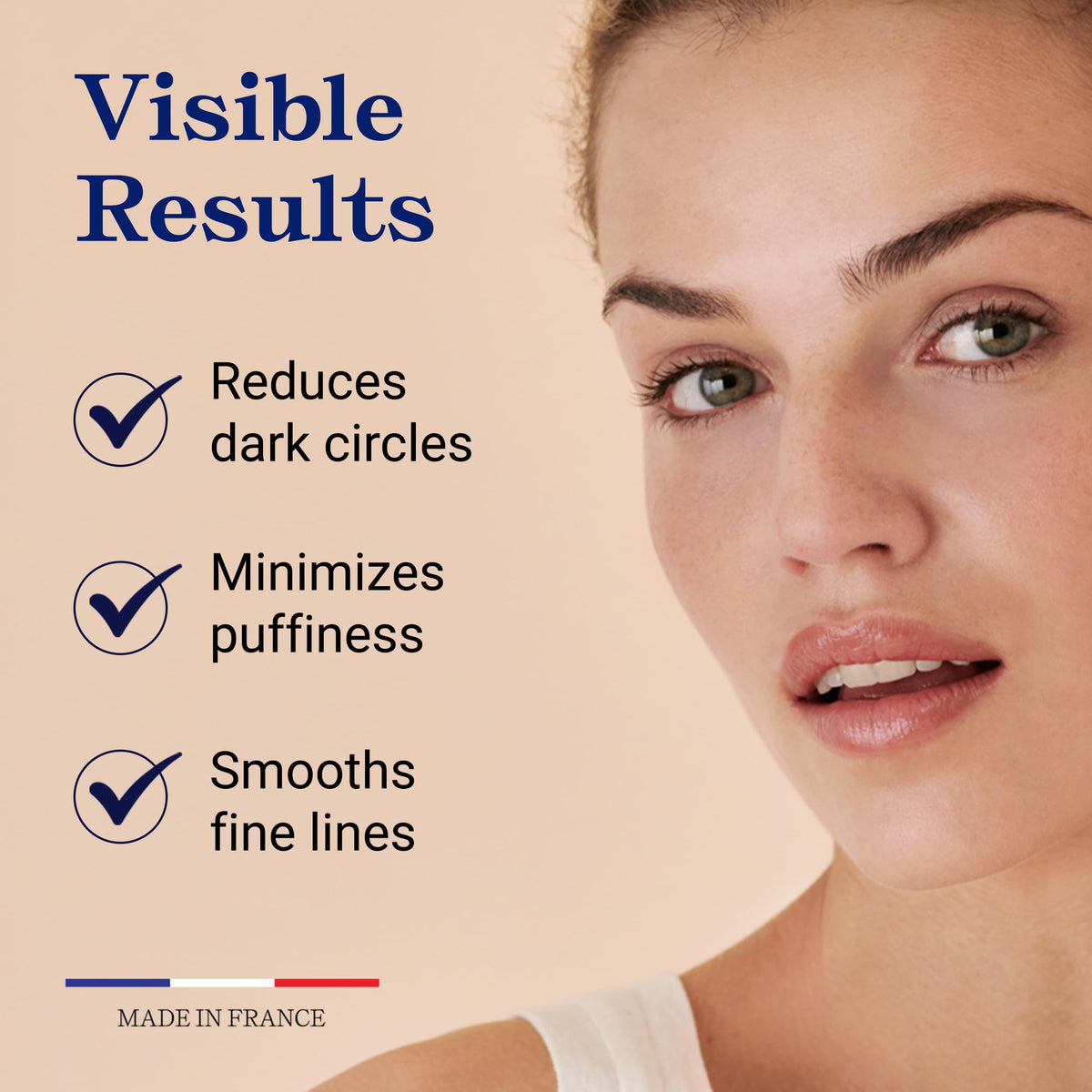 Embryolisse concealer under-eye application shows smooth blending for a natural finish.