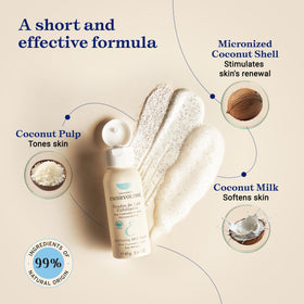 Embryolisse Exfoliating Scrub Powder creamy foam appearing on skin during application.
