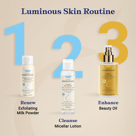 Embryolisse Exfoliating Scrub Powder someone applying a gentle exfoliation for smooth skin.