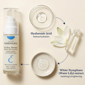 Dual hyaluronic acid system in Embryolisse Hydra-Serum delivering deep hydration.