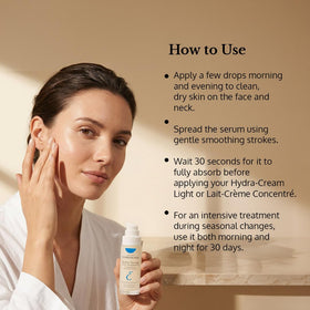 Botanical extracts in Embryolisse Hydra-Serum nourishing skin for healthy glow.