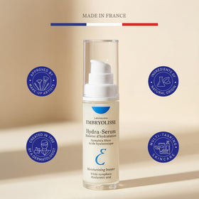 User applying Embryolisse Hydra-Serum for quick absorption in daily routine.