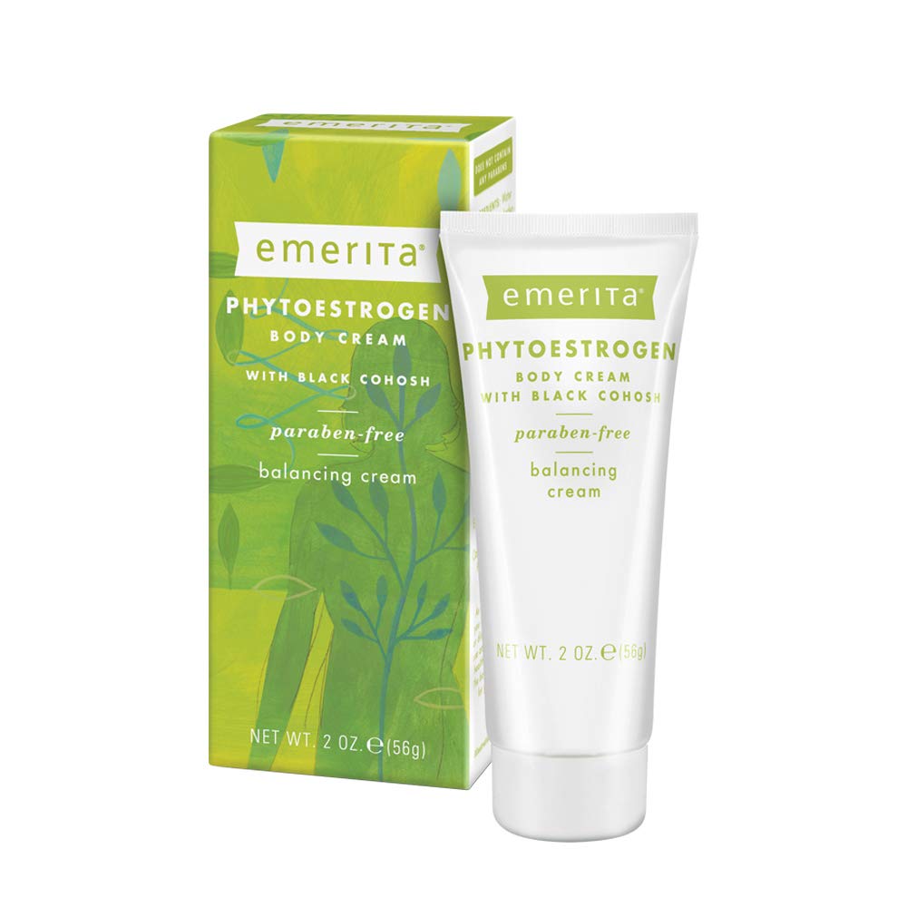 Emerita phytoestrogen body cream jar ready for daily hydration