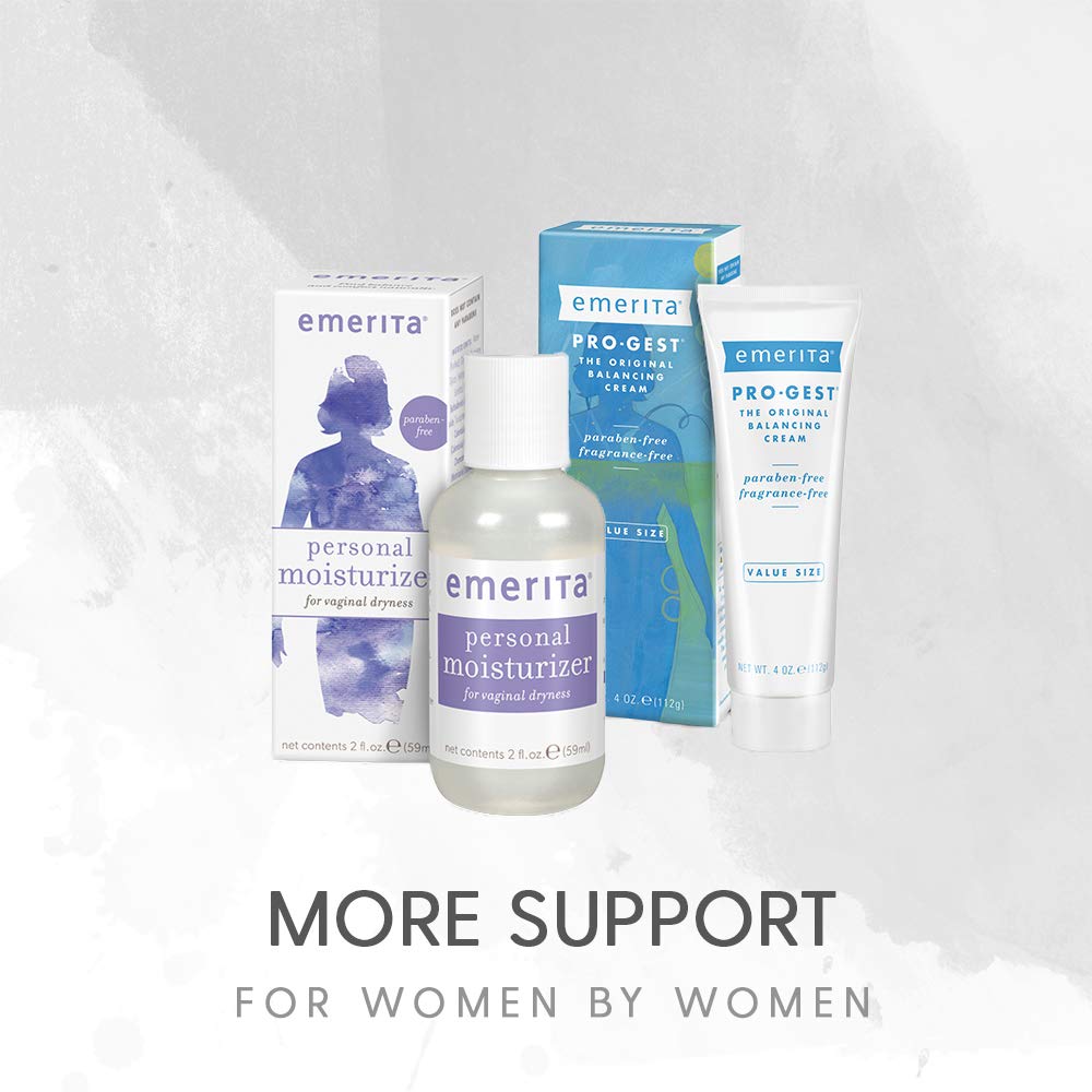 Emerita phytoestrogen body cream label close-up showing ingredients