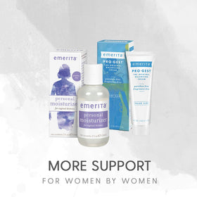 Emerita phytoestrogen body cream label close-up showing ingredients