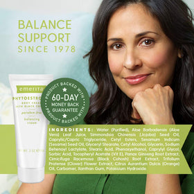 Emerita phytoestrogen body cream texture close-up for rich moisture