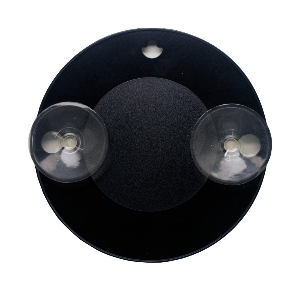 EMILYSTORES 5X magnifying mirror with suction cup on smooth surfaces to attach securely.