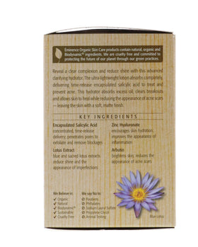 Eminence Acne Advanced Clarifying Hydrator packaging box with US origin and product details