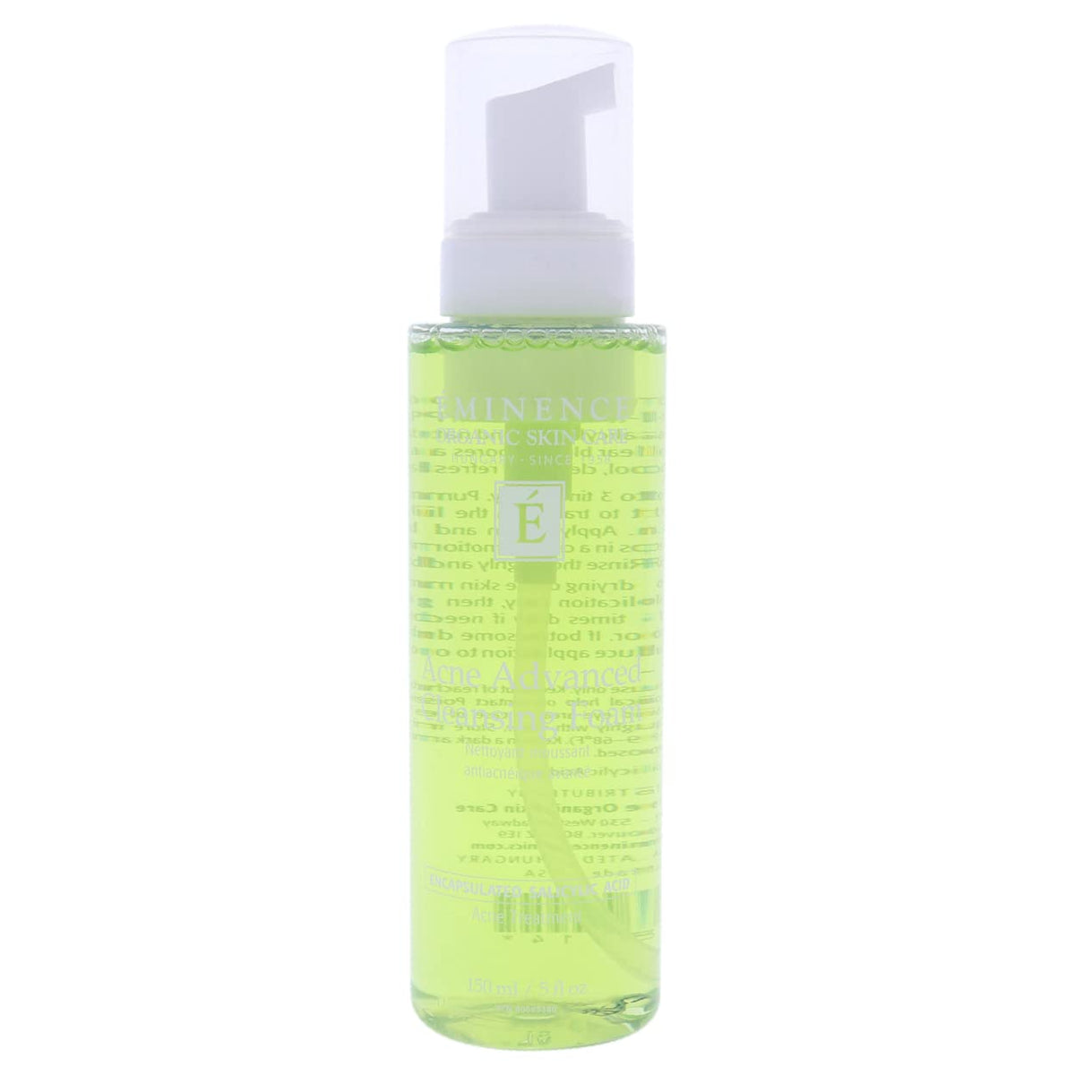 Eminence Acne Advanced Cleansing Foam foam-lather close-up shows light, effective cleansing.