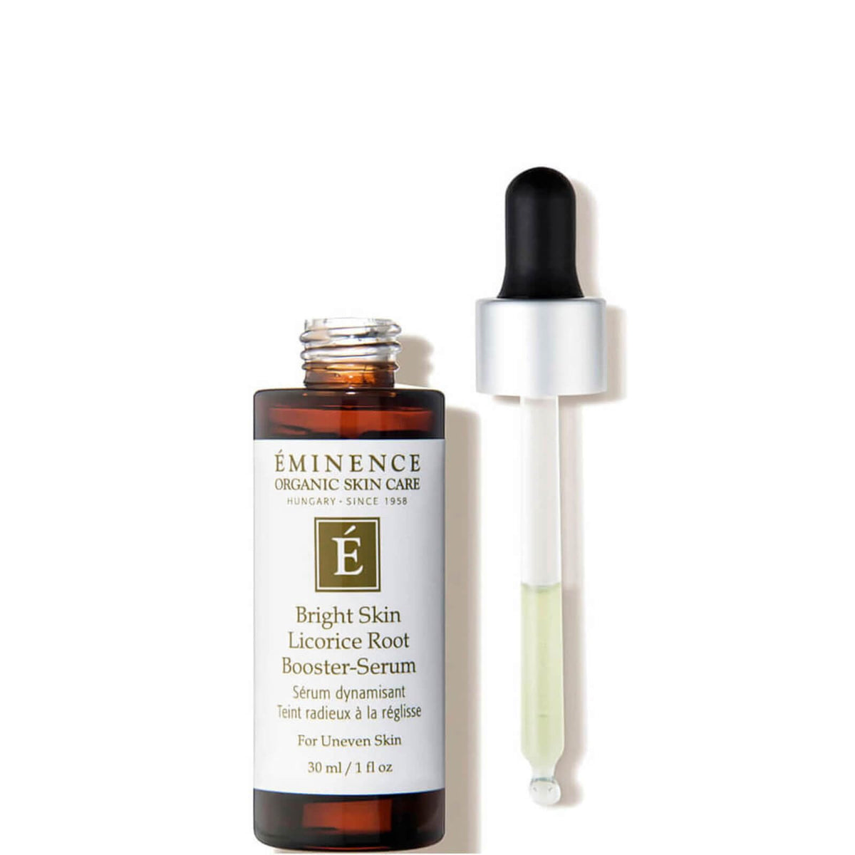 Arnica chamomile and lavender ingredients signal soothing botanicals in Eminence serum