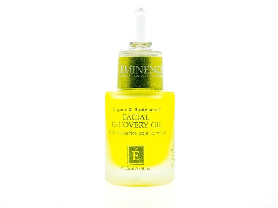 Eminence Biodynamic Facial Recovery Oil bottle for deep hydration and radiant, nourished skin.
