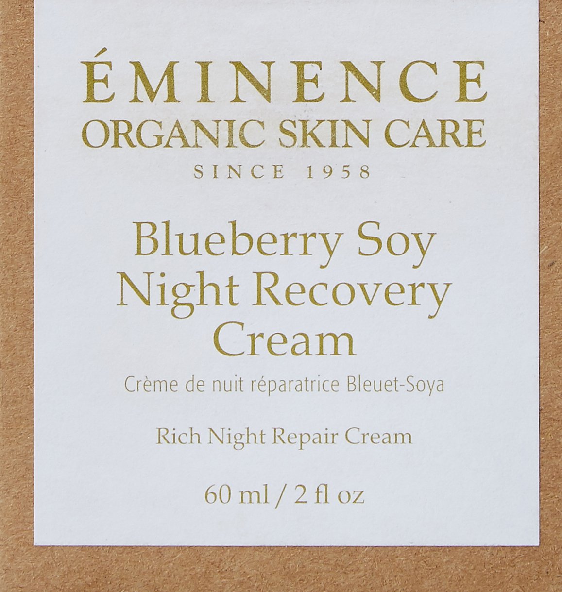Eminence Blueberry Soy Night Recovery Cream jar for pore refinement and night care