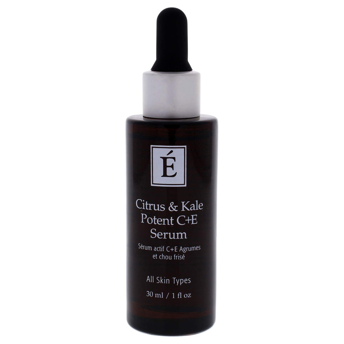 Eminence Citrus & Kale Potent C Plus E Serum dropper delivering gentle hydration
