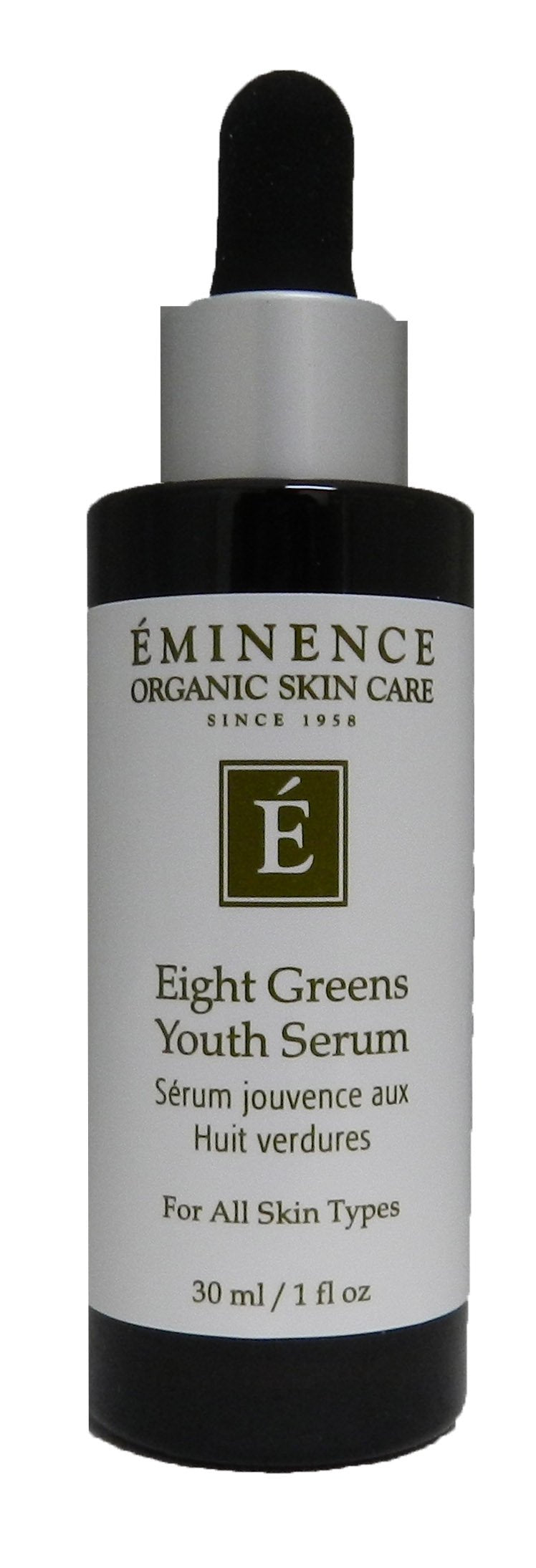 Eminence Organic Eight Greens Serum bottle delivering antioxidant support and daily nourishment
