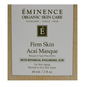Eminence Firm Skin Acai Masque ingredients close-up with berry antioxidants.