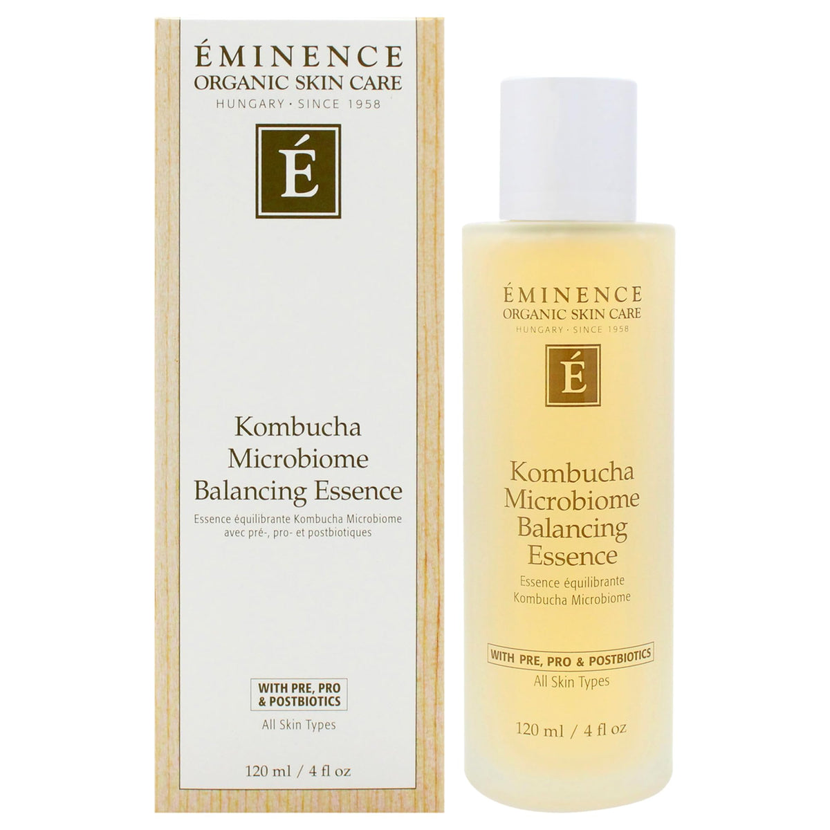 Eminence Kombucha Balancing Essence bottle illustrating a skin-balancing routine