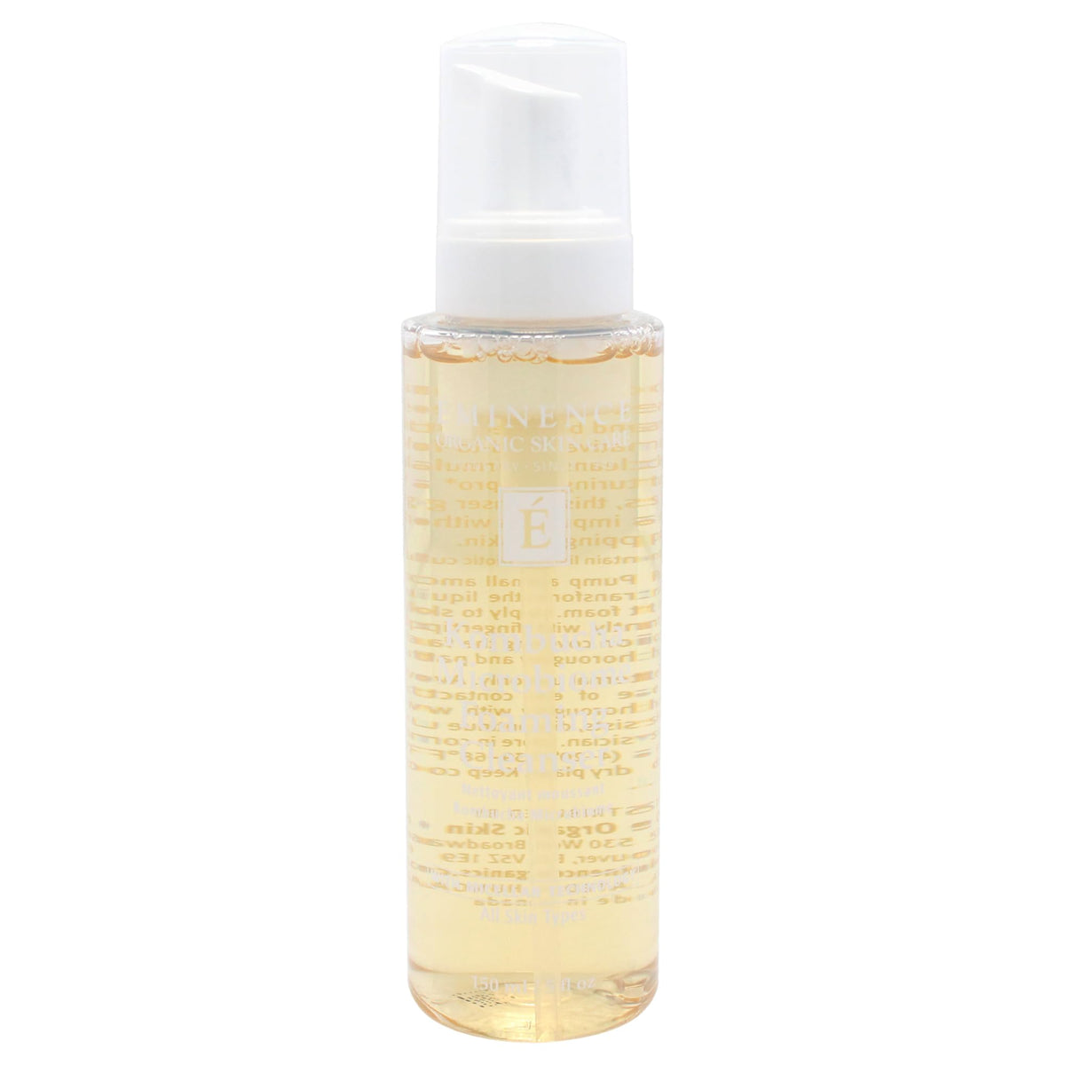 Eminence foaming cleanser close-up highlights rich lather and micellar action for impurities.