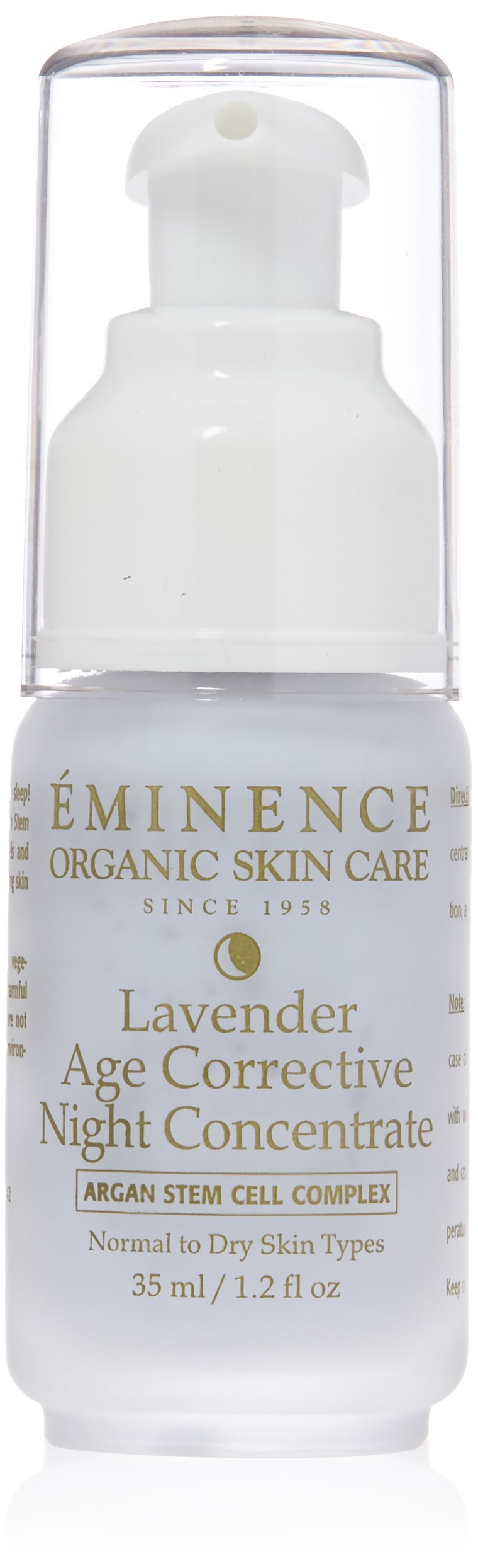 Eminence Lavender Age Corrective Night Concentrate bottle hydrates the skin as you sleep