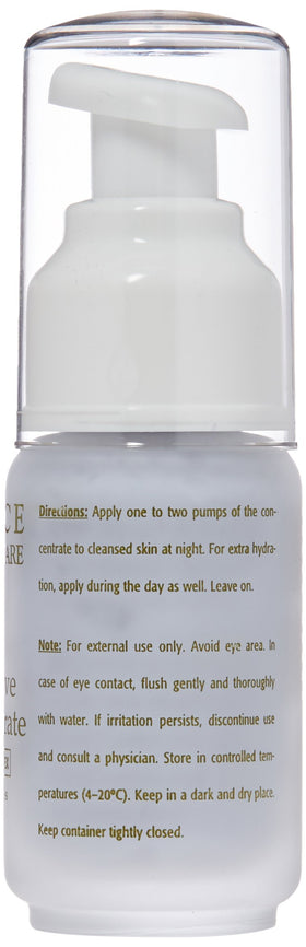 Evening skincare setup featuring Eminence Lavender Night Concentrate on a calm nightstand