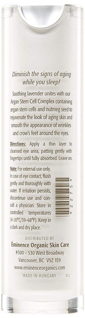 Eminence Lavender Eye Cream closeup highlighting soothing formula for delicate eye skin