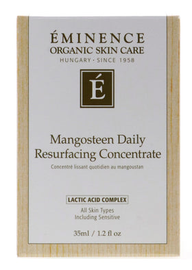 Eminence Mangosteen Daily Resurfacing Concentrate bottle pour for refreshed skin texture.
