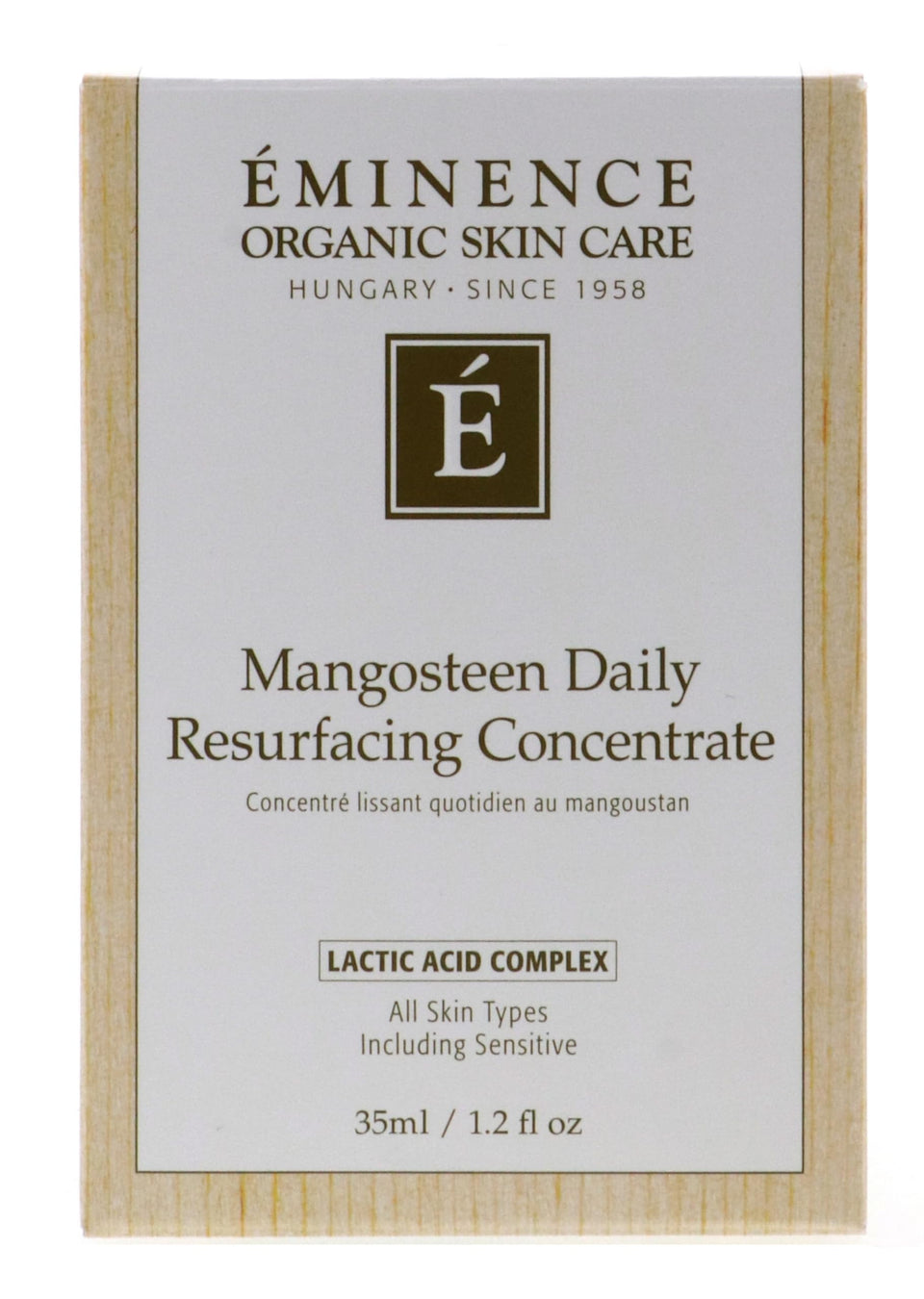 Eminence Mangosteen Daily Resurfacing Concentrate bottle pour for refreshed skin texture.