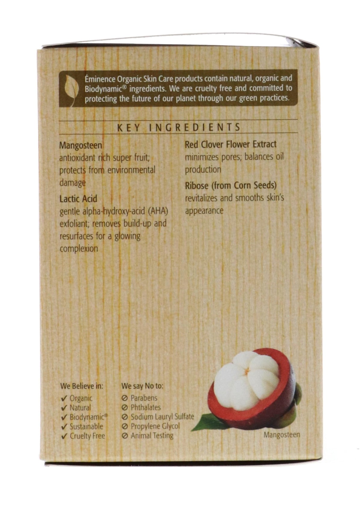 Eminence Mangosteen Daily Resurfacing Concentrate glow result close-up suggests smoother skin.