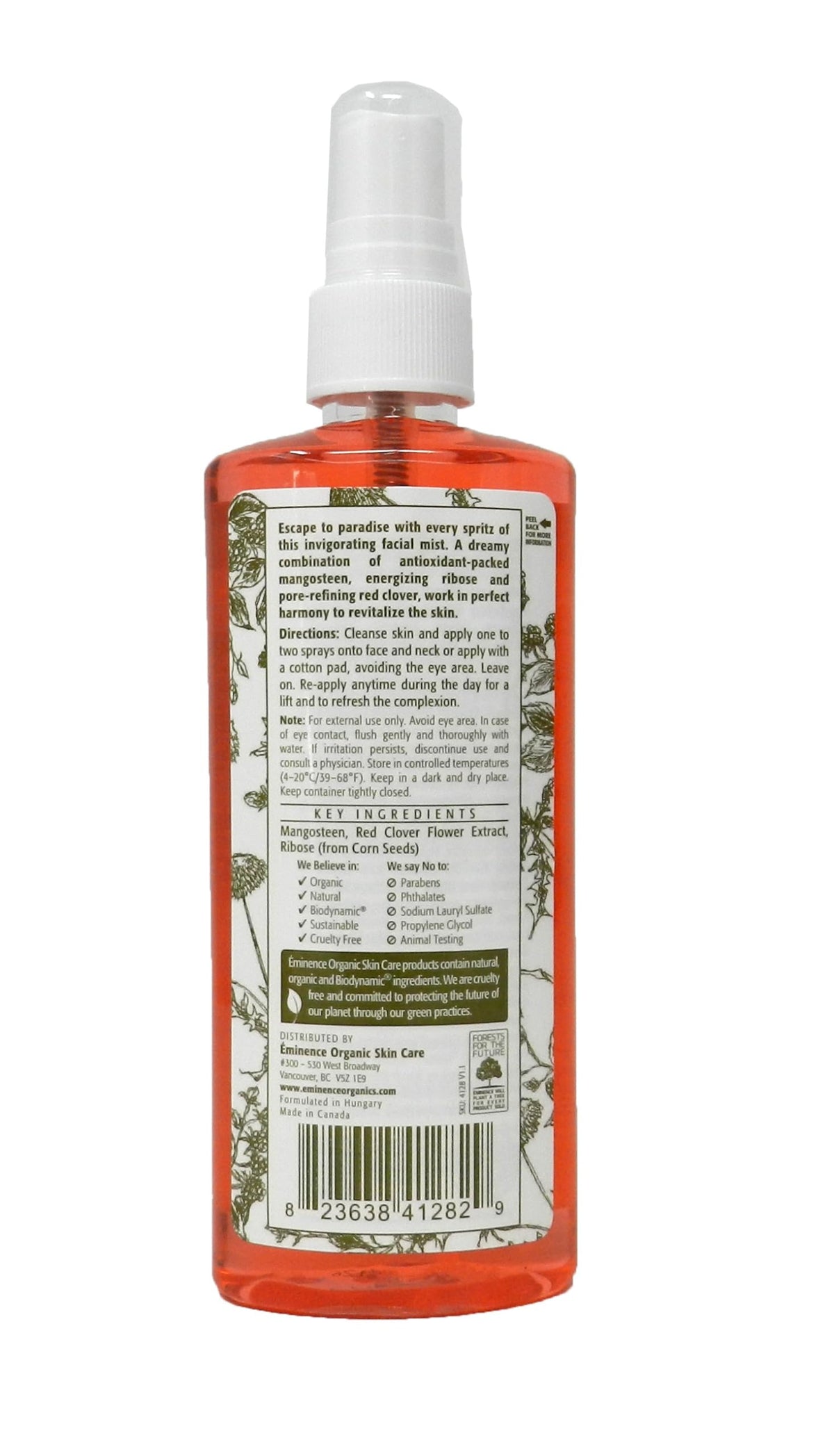 Eminence Mangosteen Revitalizing Mist spray for quick soothing mist application