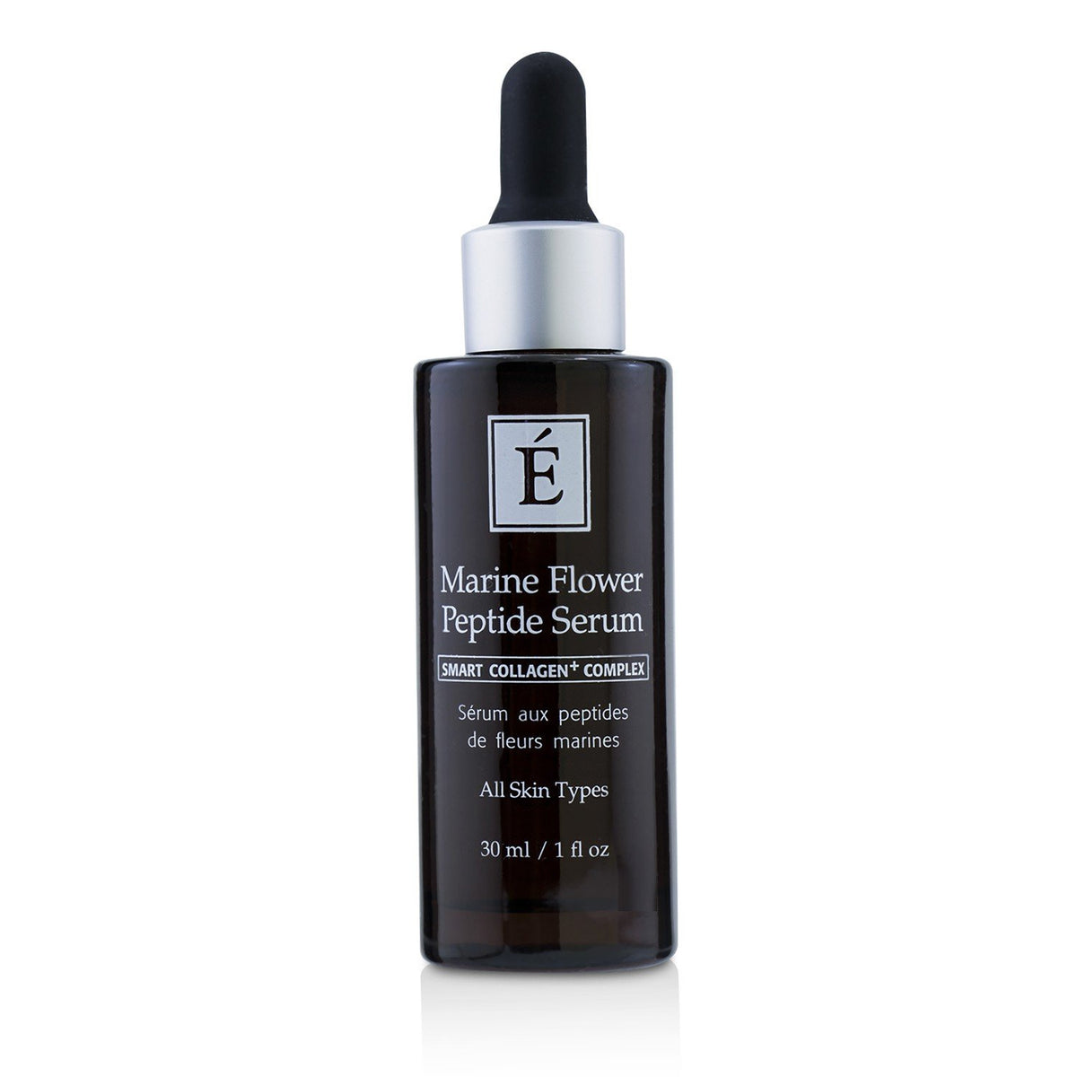 Eminence Marine Flower Peptide serum ingredients close-up showing plant peptides.