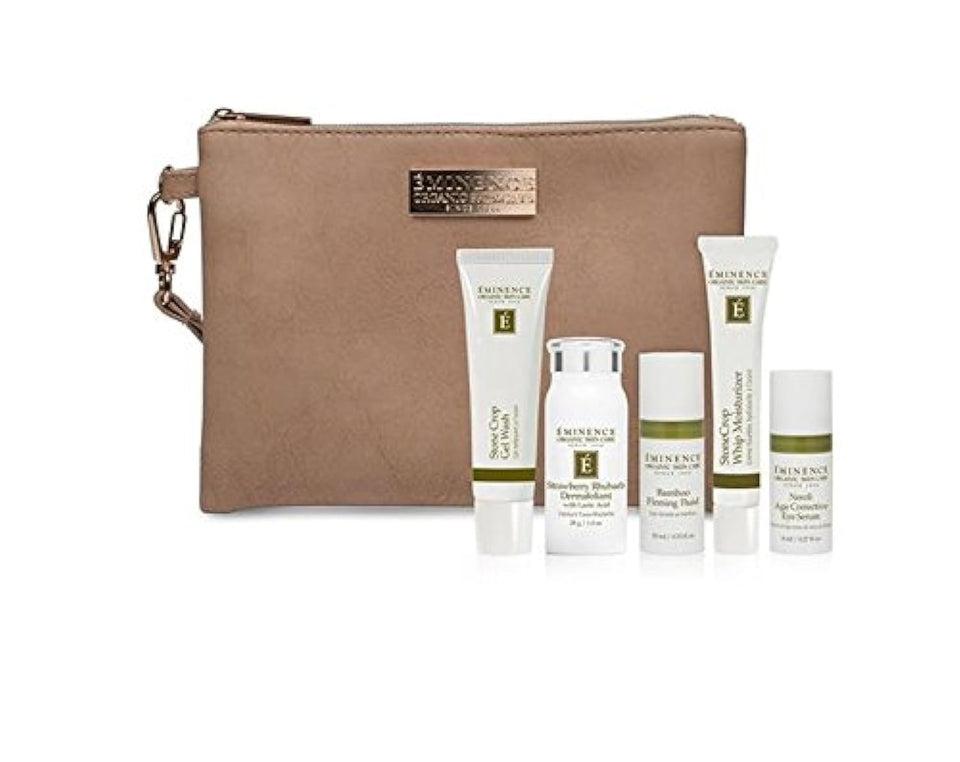 Eminence Must Have Minis Gift Set, compact skincare kit for all skin types and daily hydration.