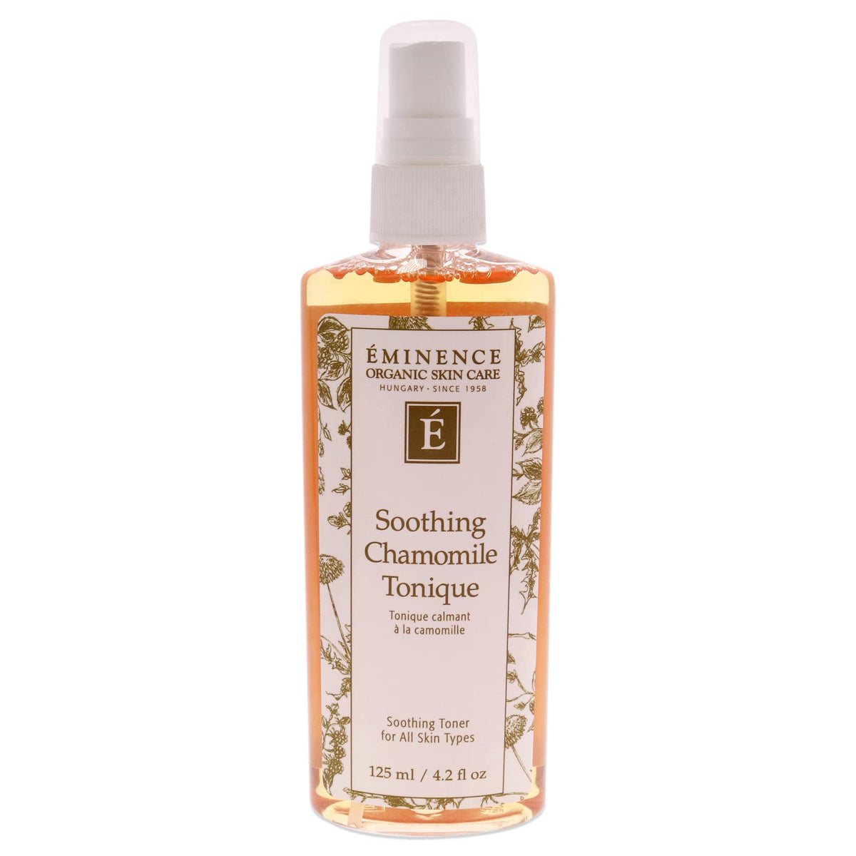 Eminence Soothing Chamomile Tonique bottle shown for post-peel calming hydration.