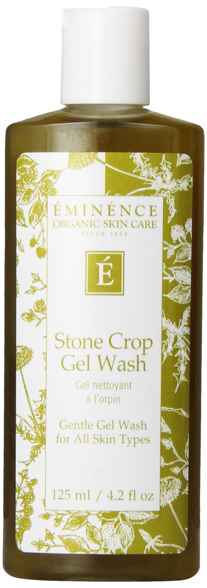 Eminence Stone Crop Gel Wash bottle front, a gentle cleanser for all skin types.